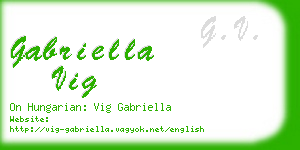 gabriella vig business card